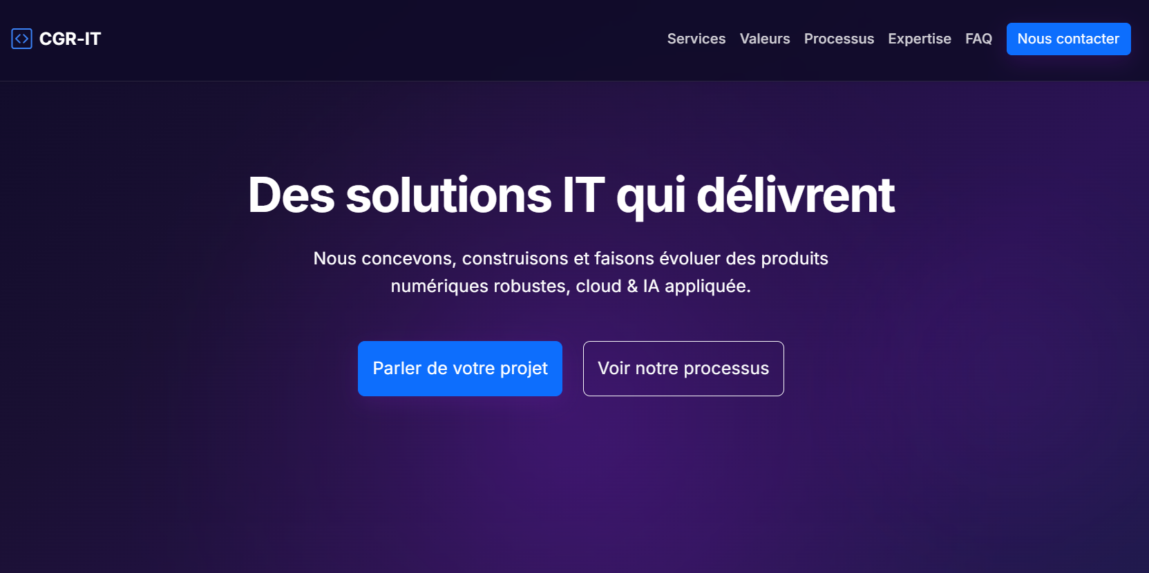 CGR IT — Des solutions IT qui délivrent